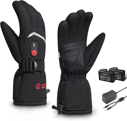 Savior Heat Guantes ed para hombres y mujeres, guantes eléctricos recargables con calefacción, adecuados para el trabajo al aire libre en invierno,