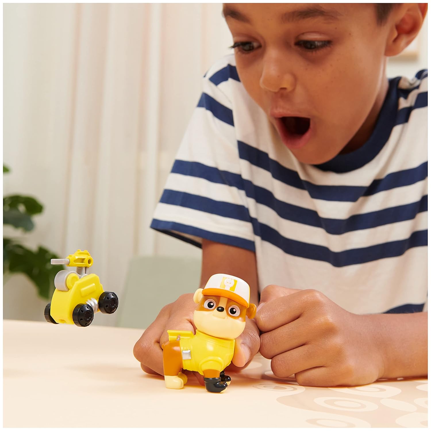 PAW Patrol Big Truck Pups - Rubber Action Figure with Rescue Drone with Click Mount Command Center Platform and Animal Friend
