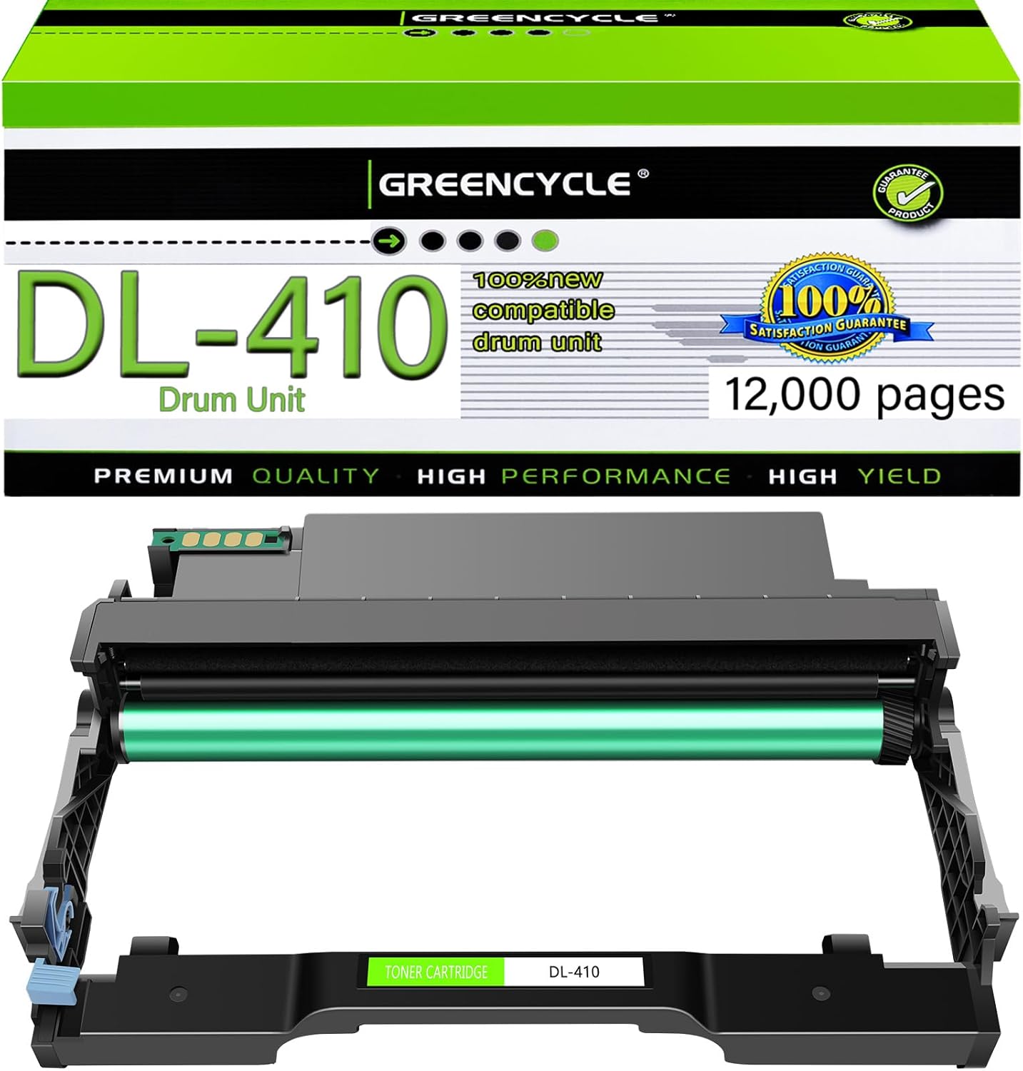 greencycle DL-410 Compatible Drum Unit Replacement for Pantum DL-410 Imaging Drum DL410 use for M7102DW P3012DW M6800FDW M7100DW M7200FDW M6802FDW M7102DN M7202FDW Printer (1-Pack)