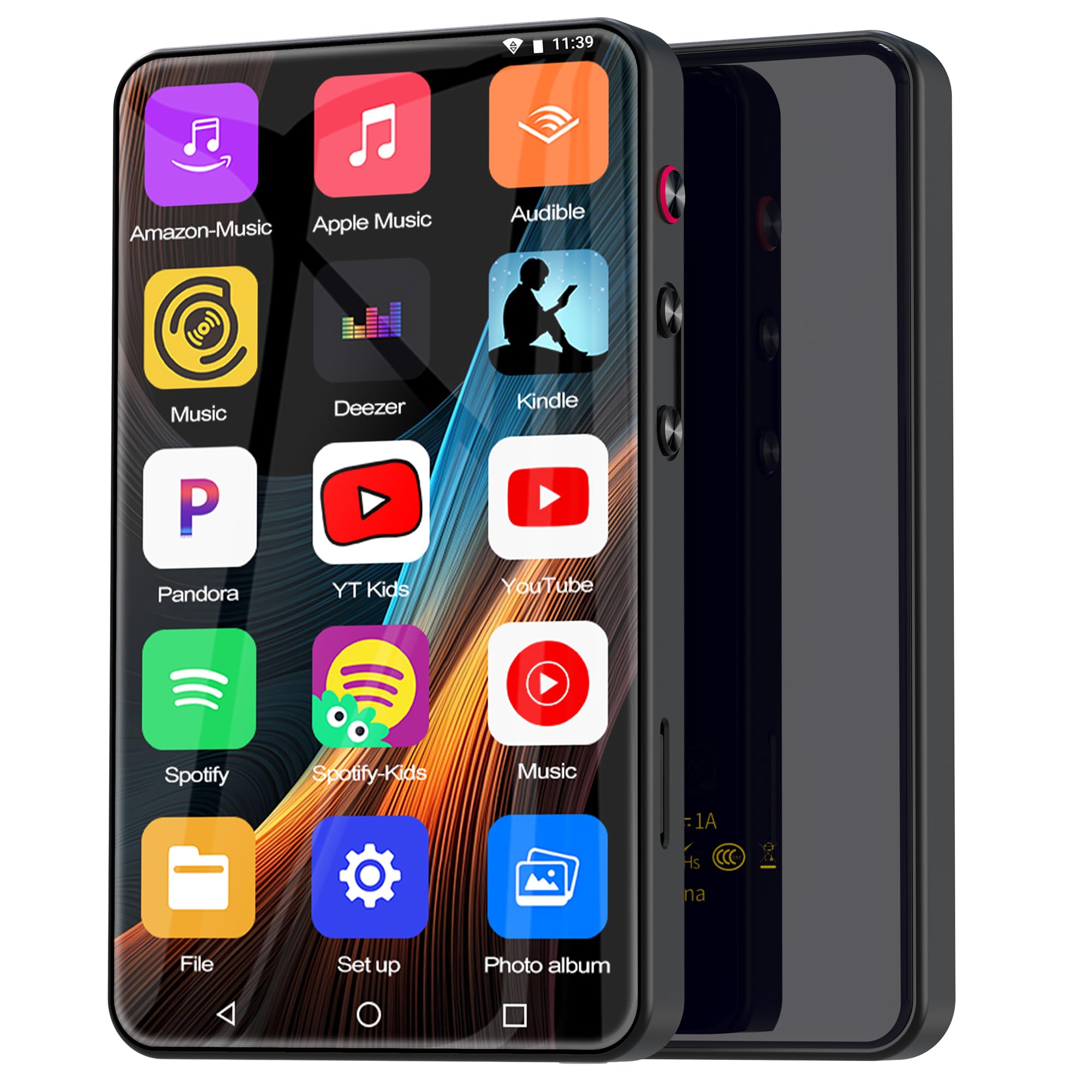 Photo 1 of 144GB MP3 Player with Bluetooth and WiFi, 4" Full Color Touch Screen MP4 Music Player with Spotify,Parental Control, YouTube,Pandora, Android Mainstrem Media MP4 Music Player for Kids up to 1TB,Black