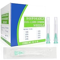 Vista 9 de Paquete de 100 agujas de calibre 18 de 1 pulgada, suministros desechables Luer Lock