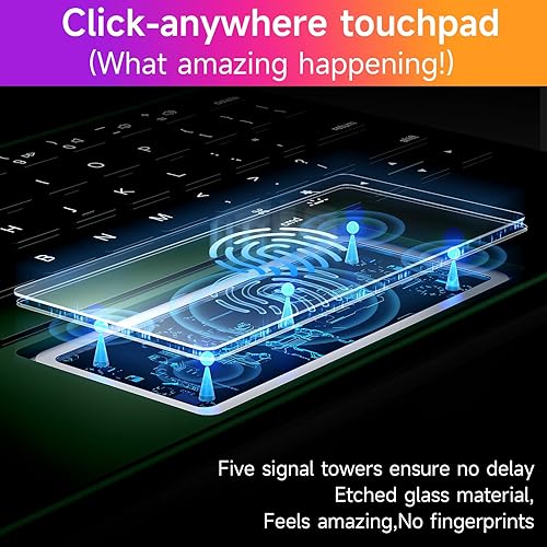 Miniatura 5 de HOU Funda de teclado para iPad Air de 11 pulgadas 2025 (M3)2024 (M2) y iPad Pro de 11 pulgadas (4321) generación 2022, funda para iPad Air de 5 y 4