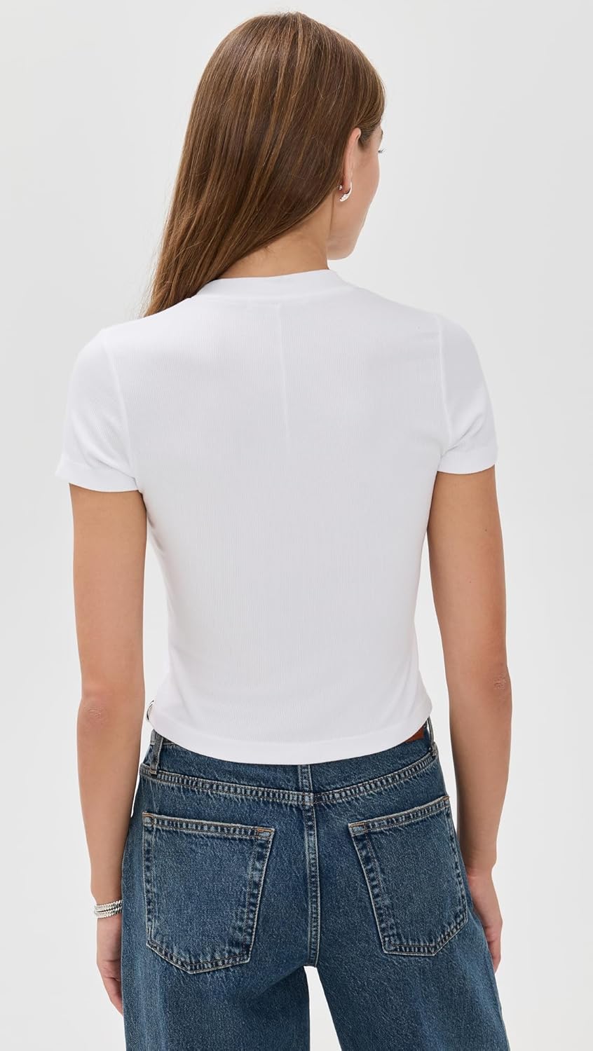 Stateside Women's Fine 2x1 Rib Baby Tee - Image 3