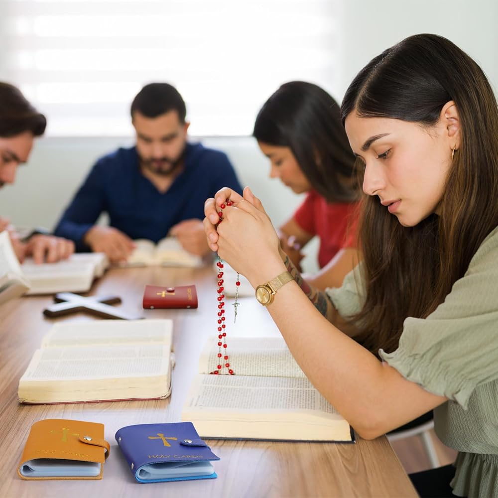 Eersida 4 Pcs Holy Card Holder Carrying Each Case Hold To 40, Prayer Holder