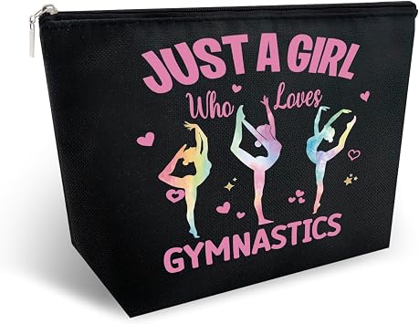 Gymnastics Bag Accessories Gifts for Girls 10-12 Travel Cosmetic Bag Gymnastics Gifts Multifunctional Makeup Bag Birthday Gift for Sister Cousin