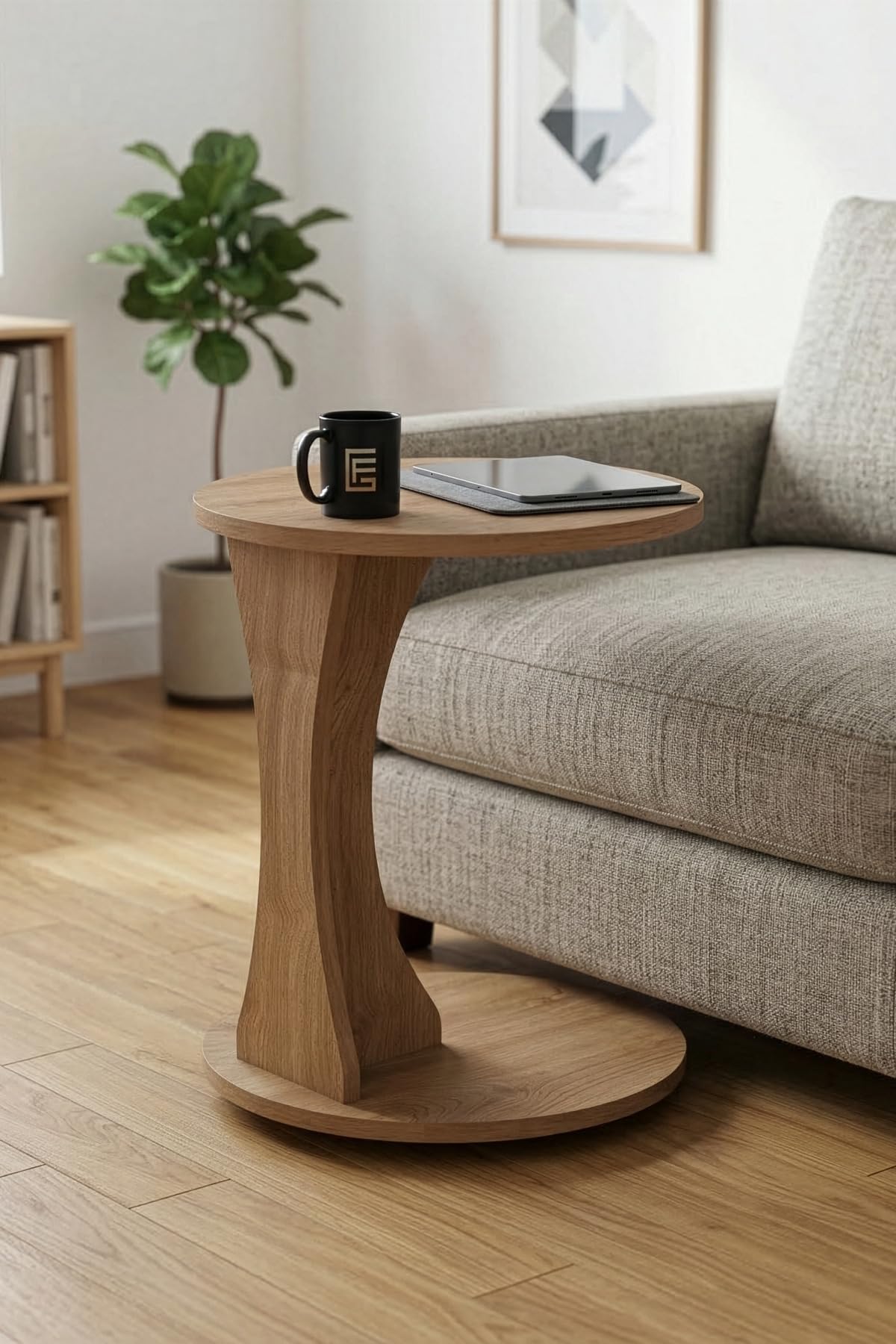 Reyo Falez Tekerlekli Yan Sehpa Modern C Sehpa Minimal Tasarım…