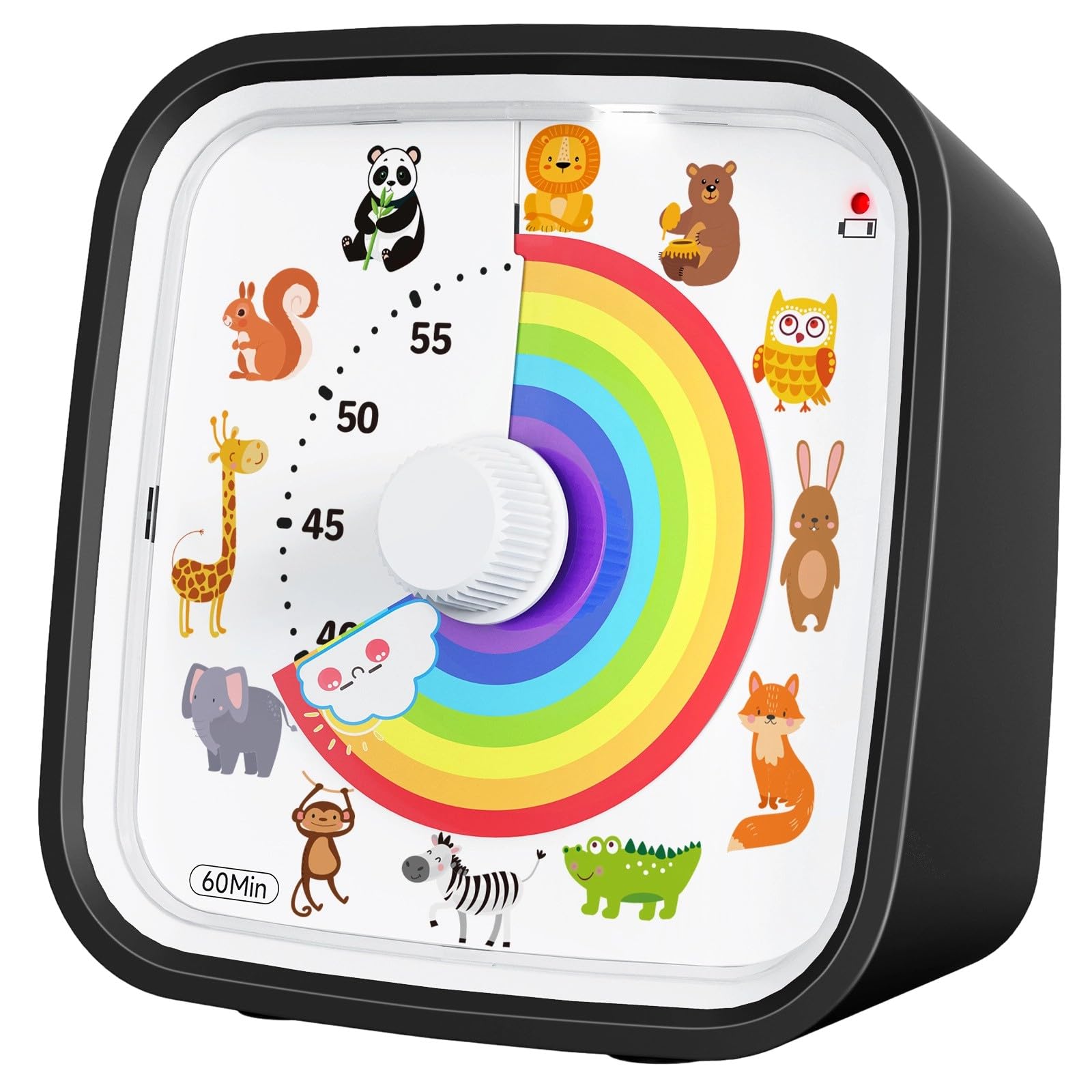 HZBB Animal Design Study Timer Quiet Operations with Nightlight 60 Minutes Countdowns Timer for Homework and Playtimes Kids Time Management Tool