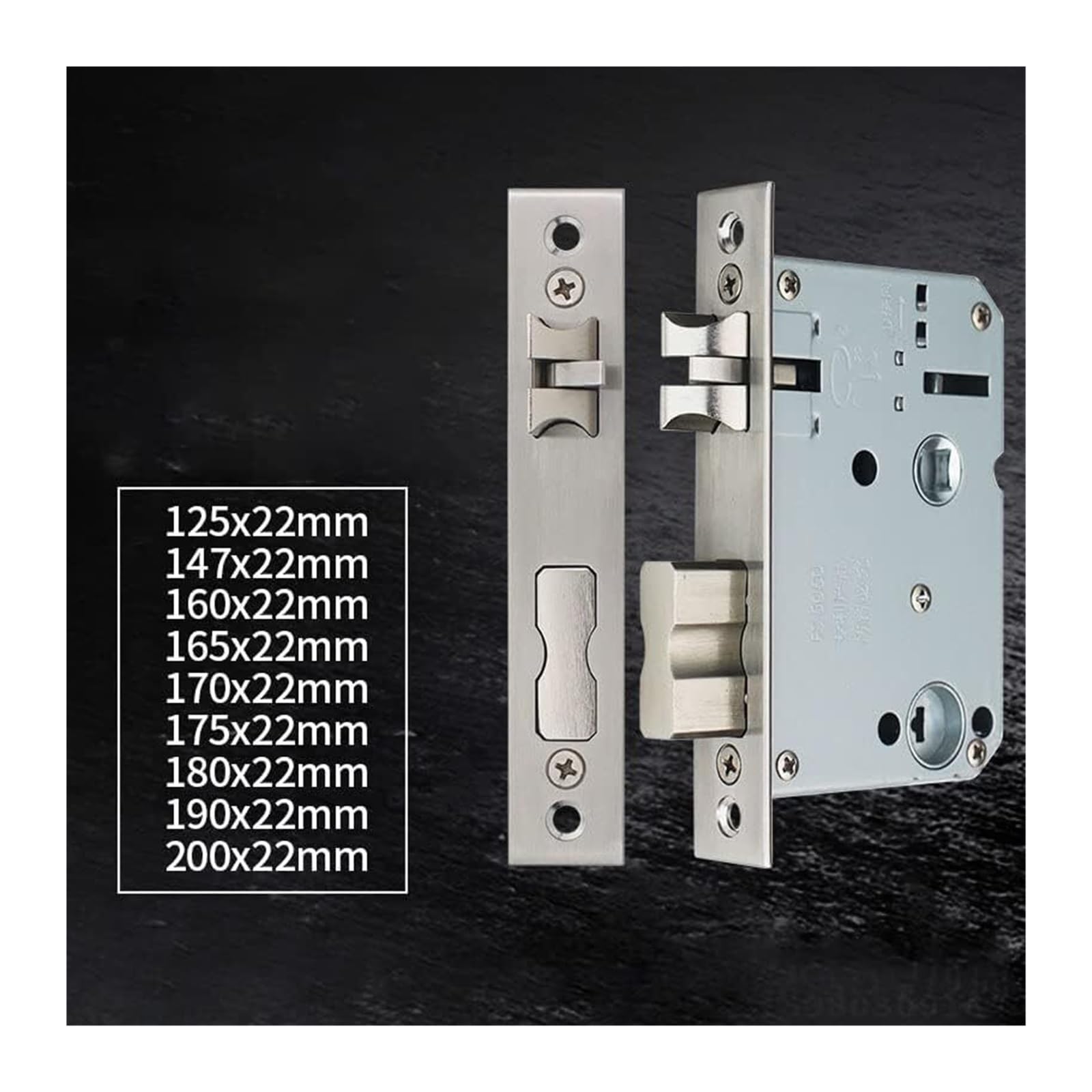 Cerraduras de embutir, cerraduras de hoja, Cuerpo de cerradura mortaja electrónica acero inoxidable 5050 for puerta inteligente