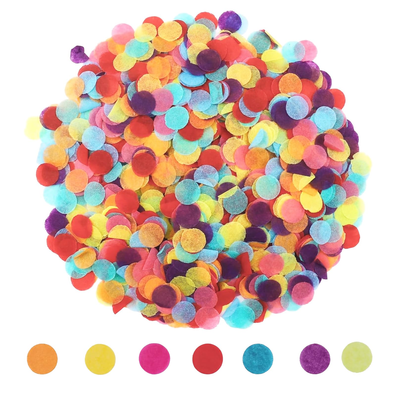 Yosawo 50 g/1,76 oz Coriandoli metallizzati 15 mm con paillettes rotonde, a pois, decorazione da tavolo, per compleanno, matrimonio, decorazione (D/ZXY/Red
