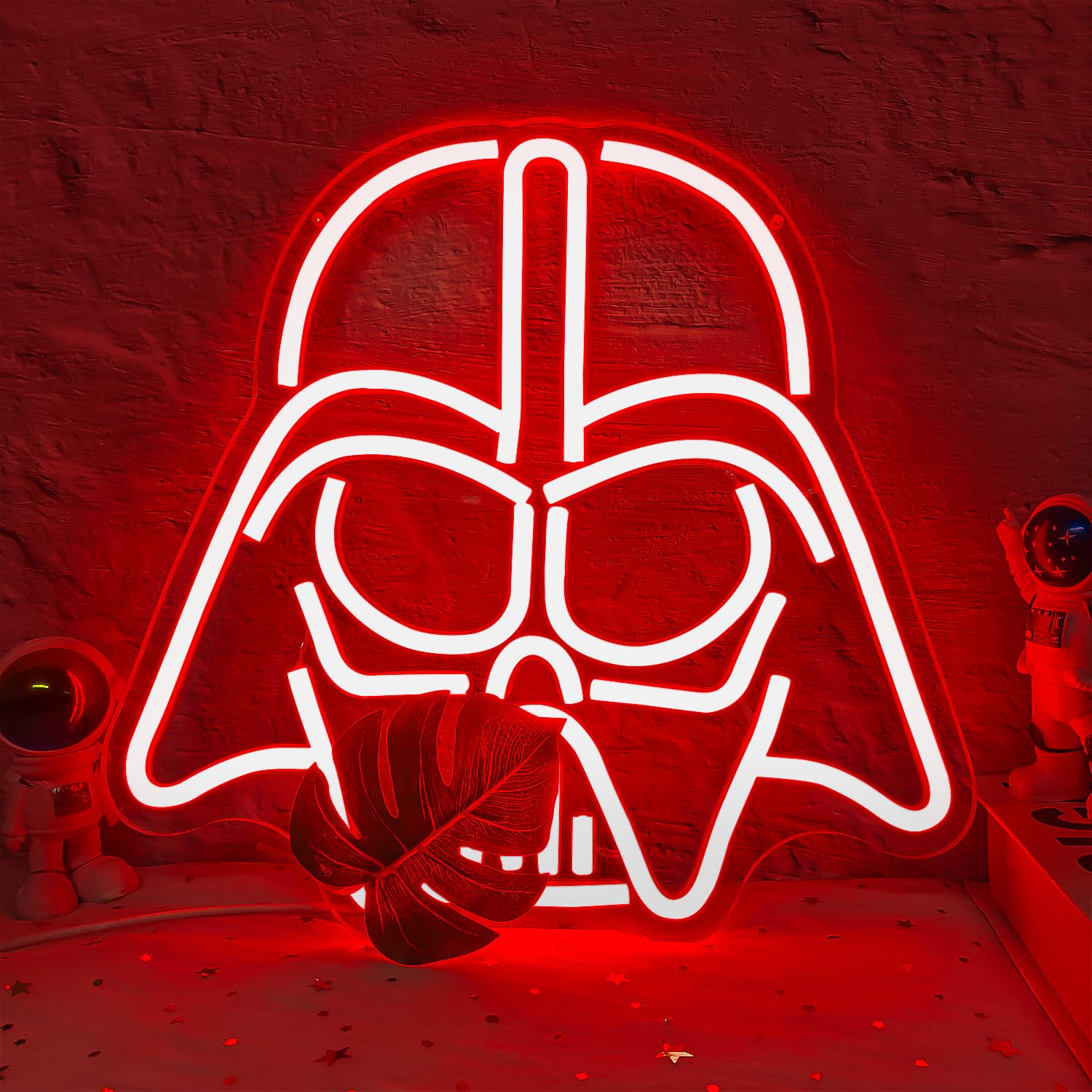 Vveikea Alien Mask Neon Sign Dimmable Helmet Neon Light Sign Game LED Sign Wars gaming Light Up Sign gamer Neon Lights for Bedroom Man Cave Gamer Gift