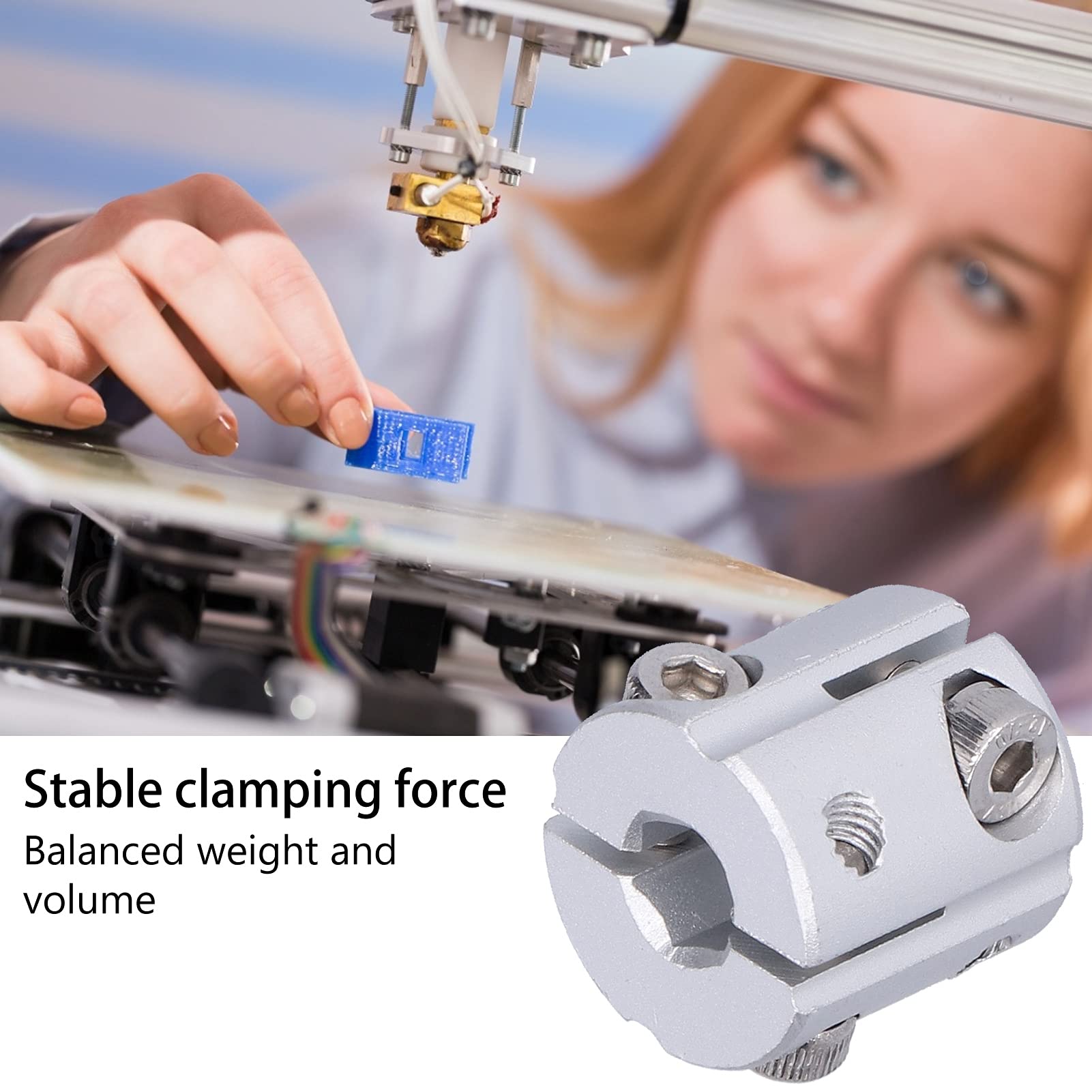Aluminiumlegierung Hohe Belastung Flexible Kupplung Sechskant-Wellenkupplung Wellenzubehör (8mm Sechskantloch auf 8mm Sechskantloch)