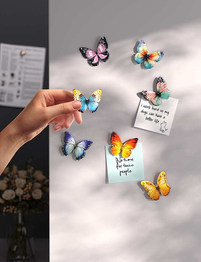 Imanes de Mariposa para Refrigerador Set de 8 miniatura 2