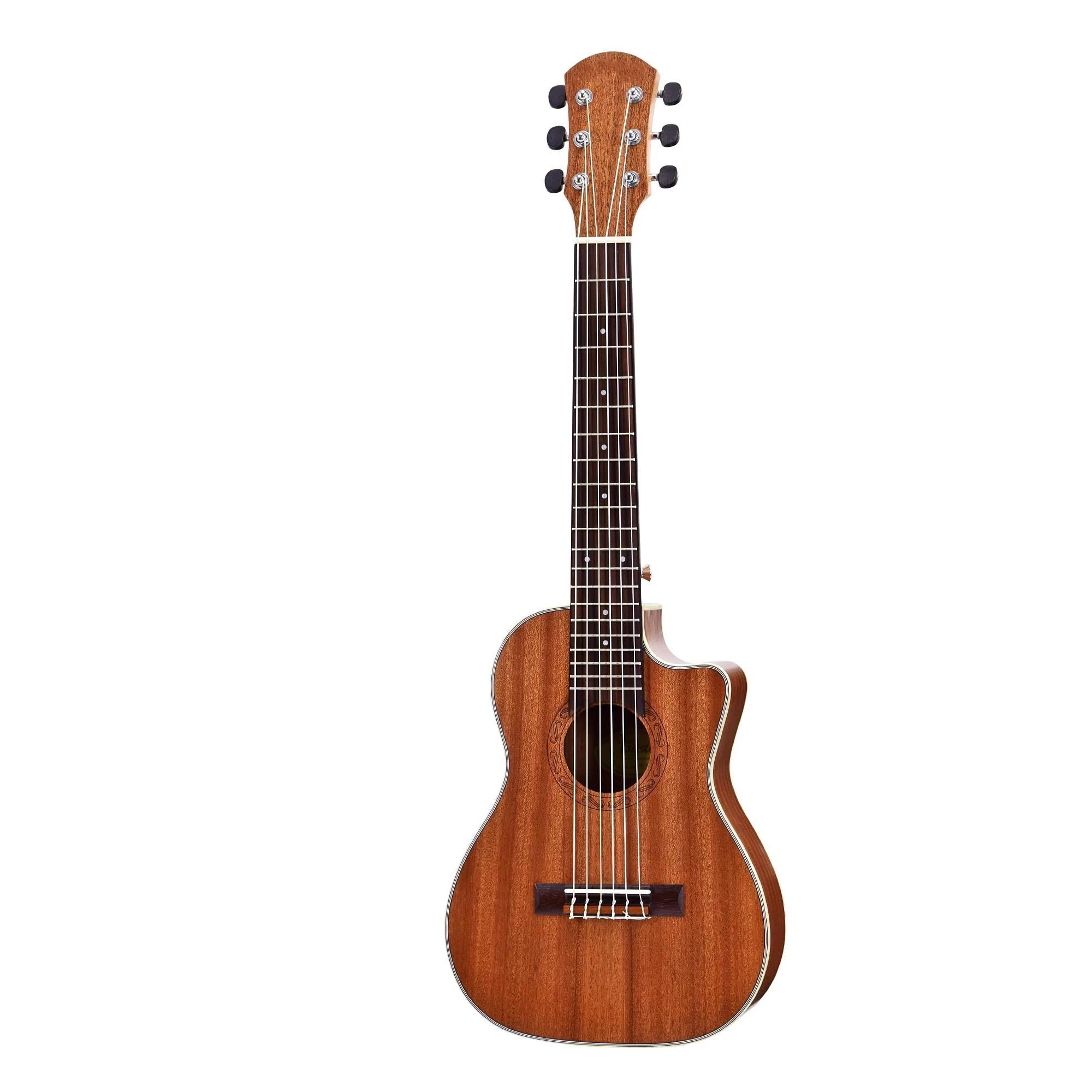 Ukulele Mini Chitarra Elettrica Ukulele Cutaway da 30 Pollici, Chitarra Acustica Baritona Chitarra da Viaggio Ukulele A 6 Corde