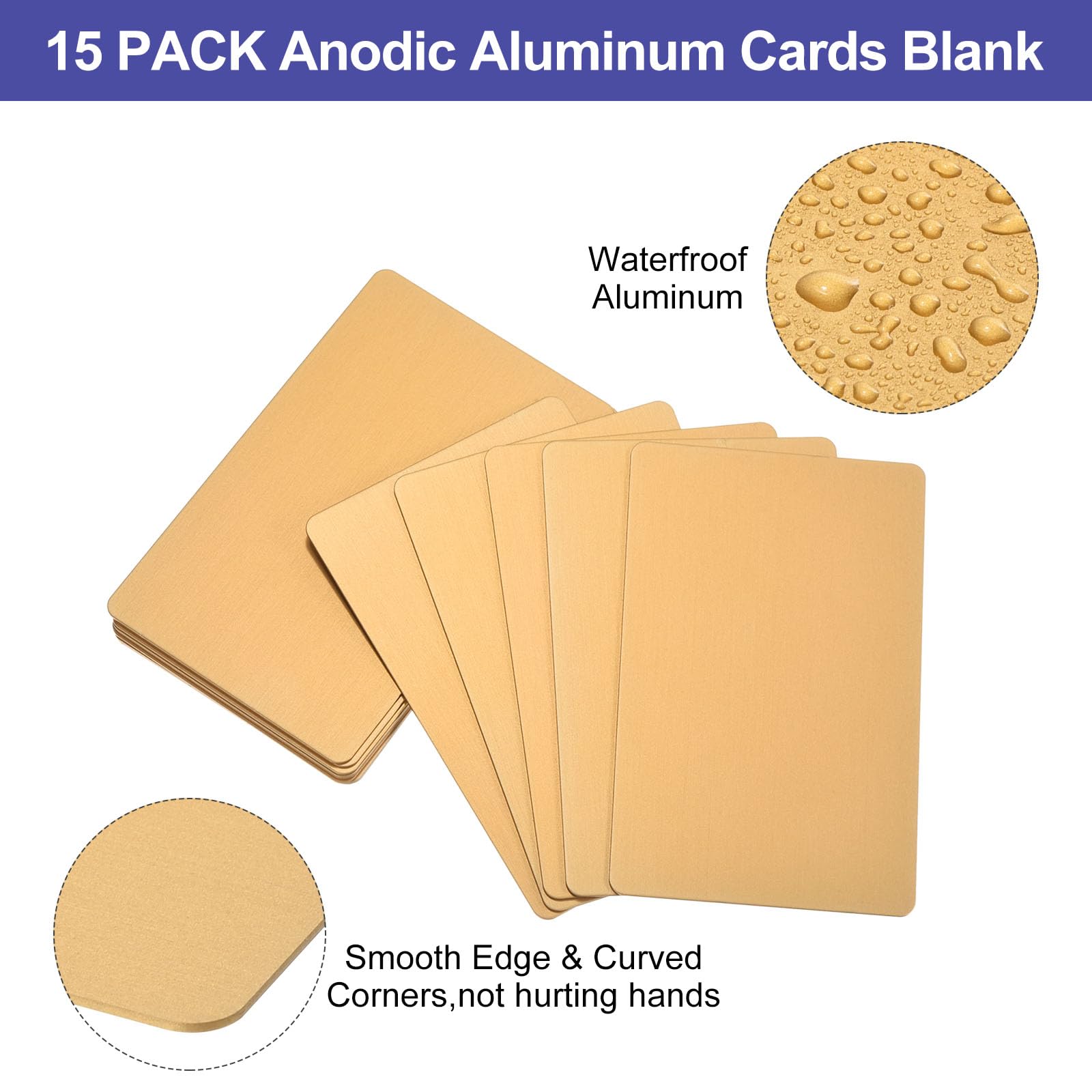 Biglietti Da Visita In Alluminio Anodizzato - 15 Pezzi, 0.8mm, Per Incisione Laser, Nero - Foto 5