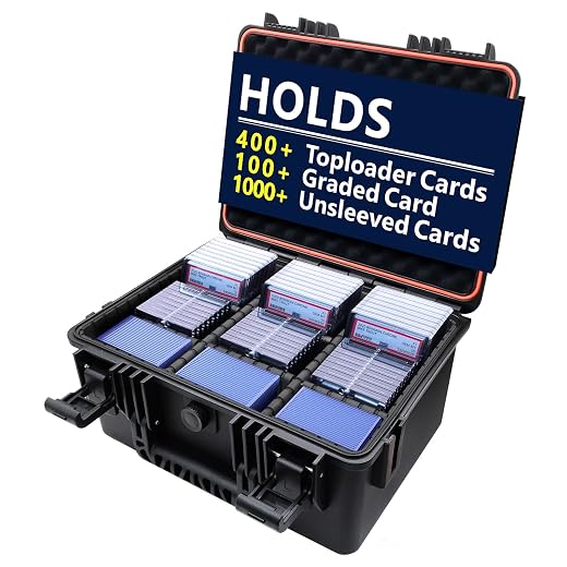 Graded Card Case, Baseball Card Storage Box for Trading Cards with Dividers
