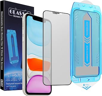 2-Pack Matte Screen Protector for iPhone 11 and iPhone XR 6.1-inch,9H Tempered Glass, Full Coverage, Anti-Fingerprint, Auto Dust-Elimination, No Bubble, Easy Installation