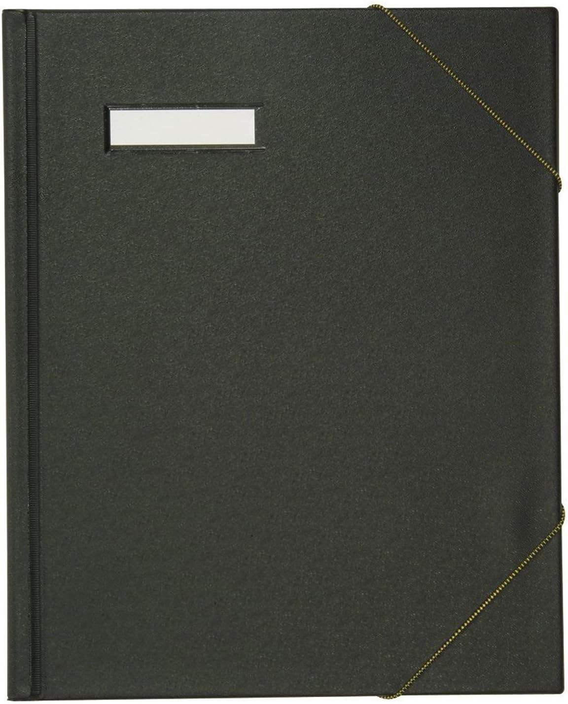 Elba 100420824 Folder with Elastic Band Closure for Collecting and Forwarding Loose Documents for 300 DIN A4 Sheets Black
