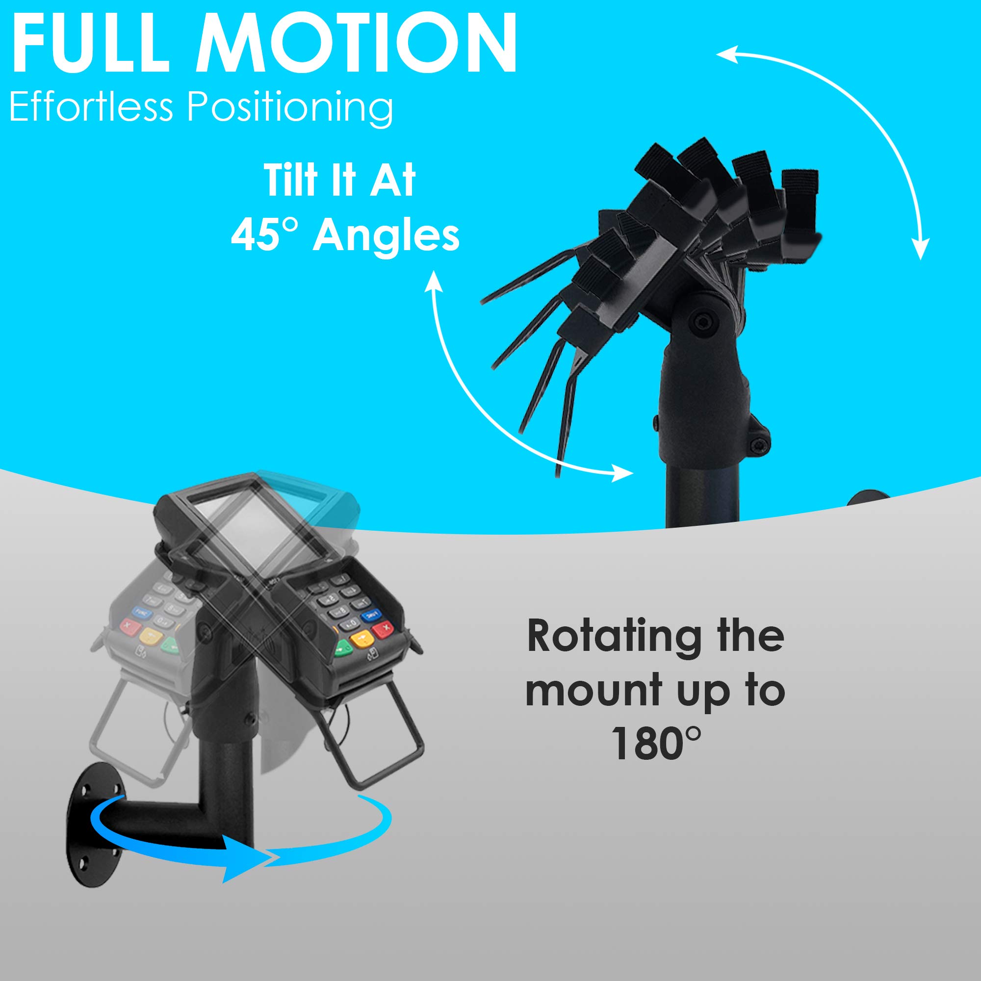 Supporto Da Muro Per Terminale Pagamento Ingenico DESK - Girevole E Inclinabile - Foto 3