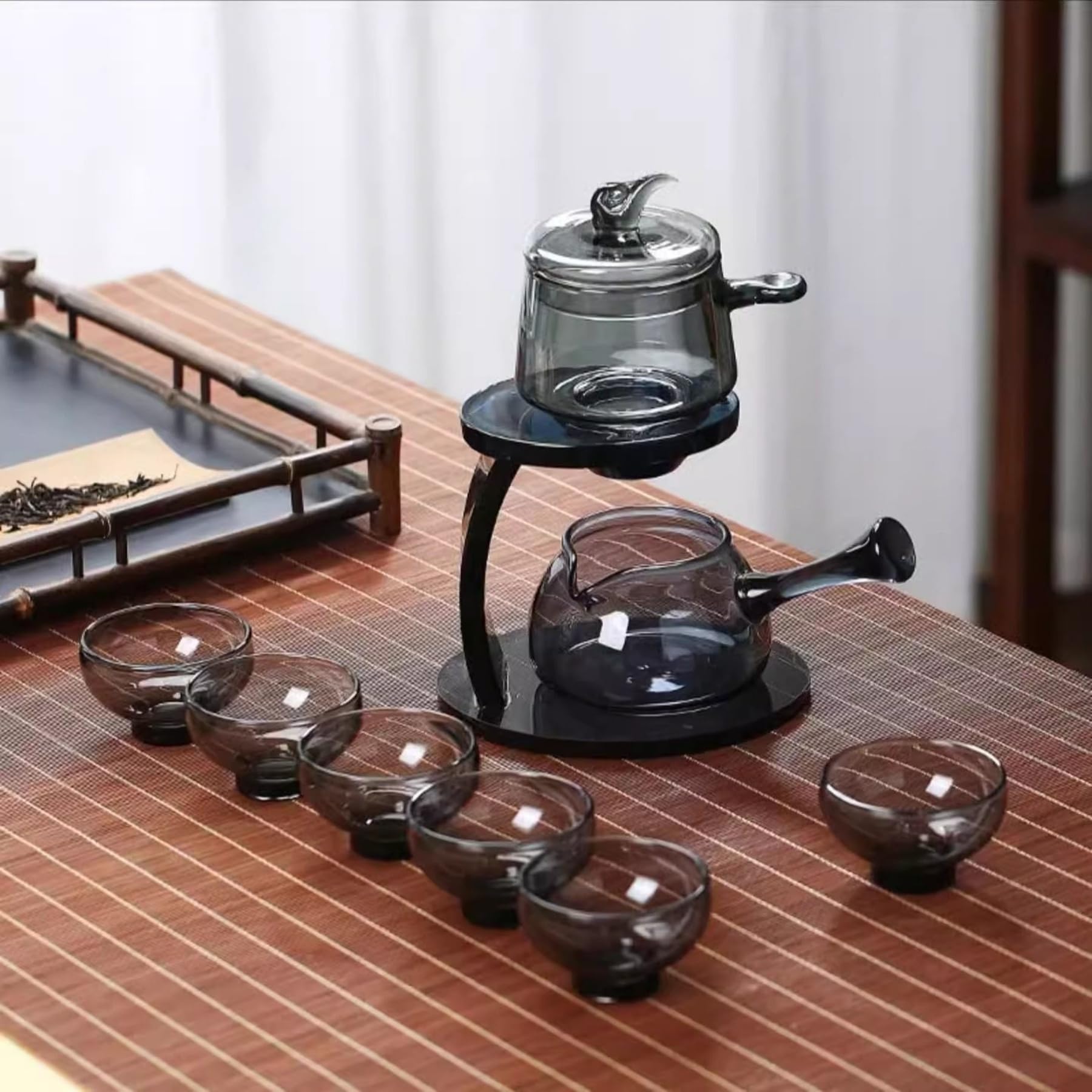 Amazon | FLYILIA ティーポット 急須 湯呑み セット 耐熱ガラス 茶海 