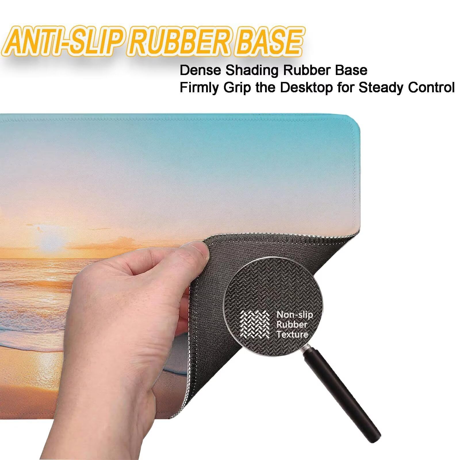 Tappetino Mouse 900x450mm | Superficie Ultra-Liscia, spiaggia 0-z610