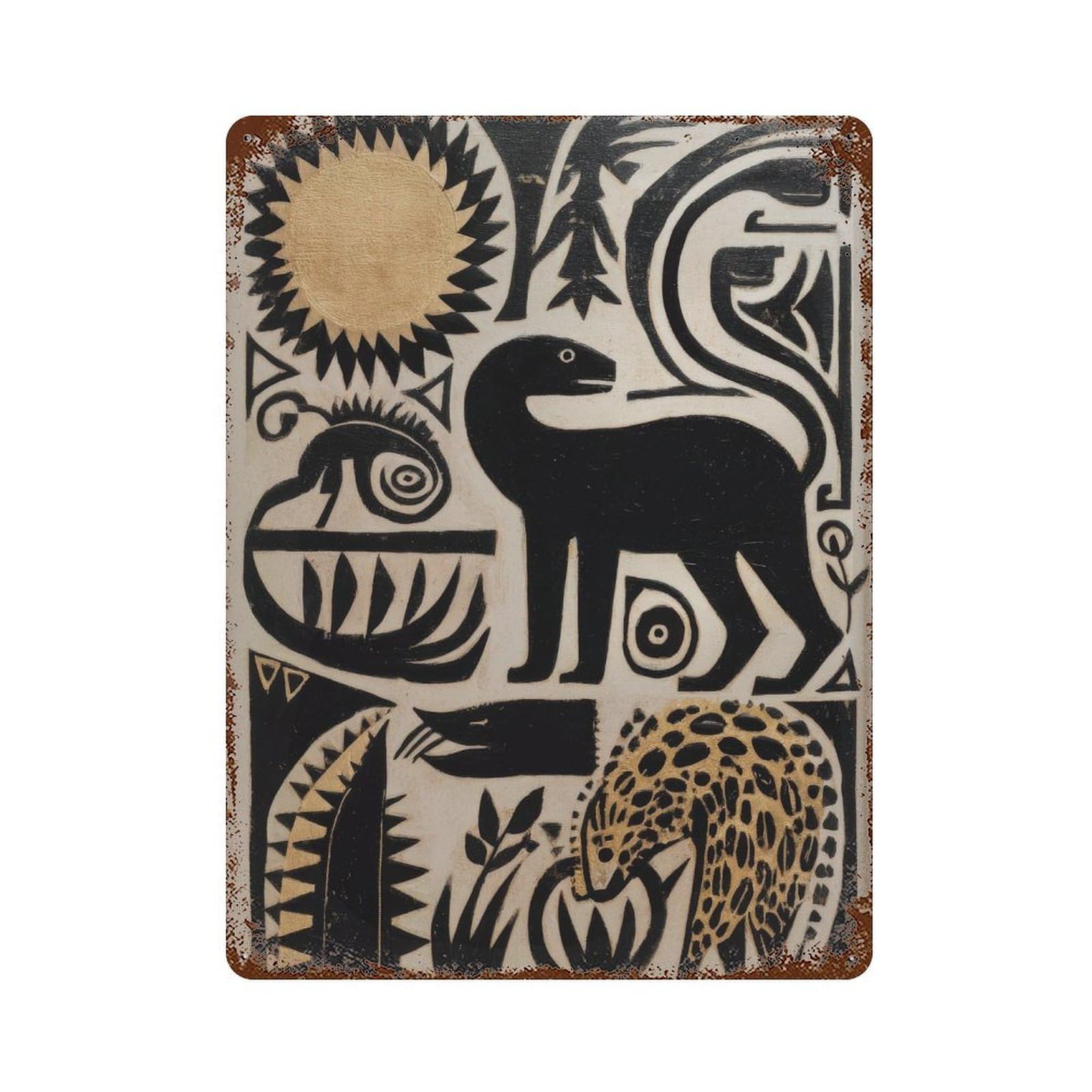 xiaoxiaoshen Traditional Mexican Animal5 Wall Decor Art Metal Tin Poster Modern Home Decor Art Home Bar Shop Decorations Vintage Sign 40x30cm
