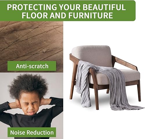 Vista 88 de Almohadillas de fieltro para muebles de madera dura, 68 unidades, almohadillas de muebles, protectores de suelo para pisos de madera dura