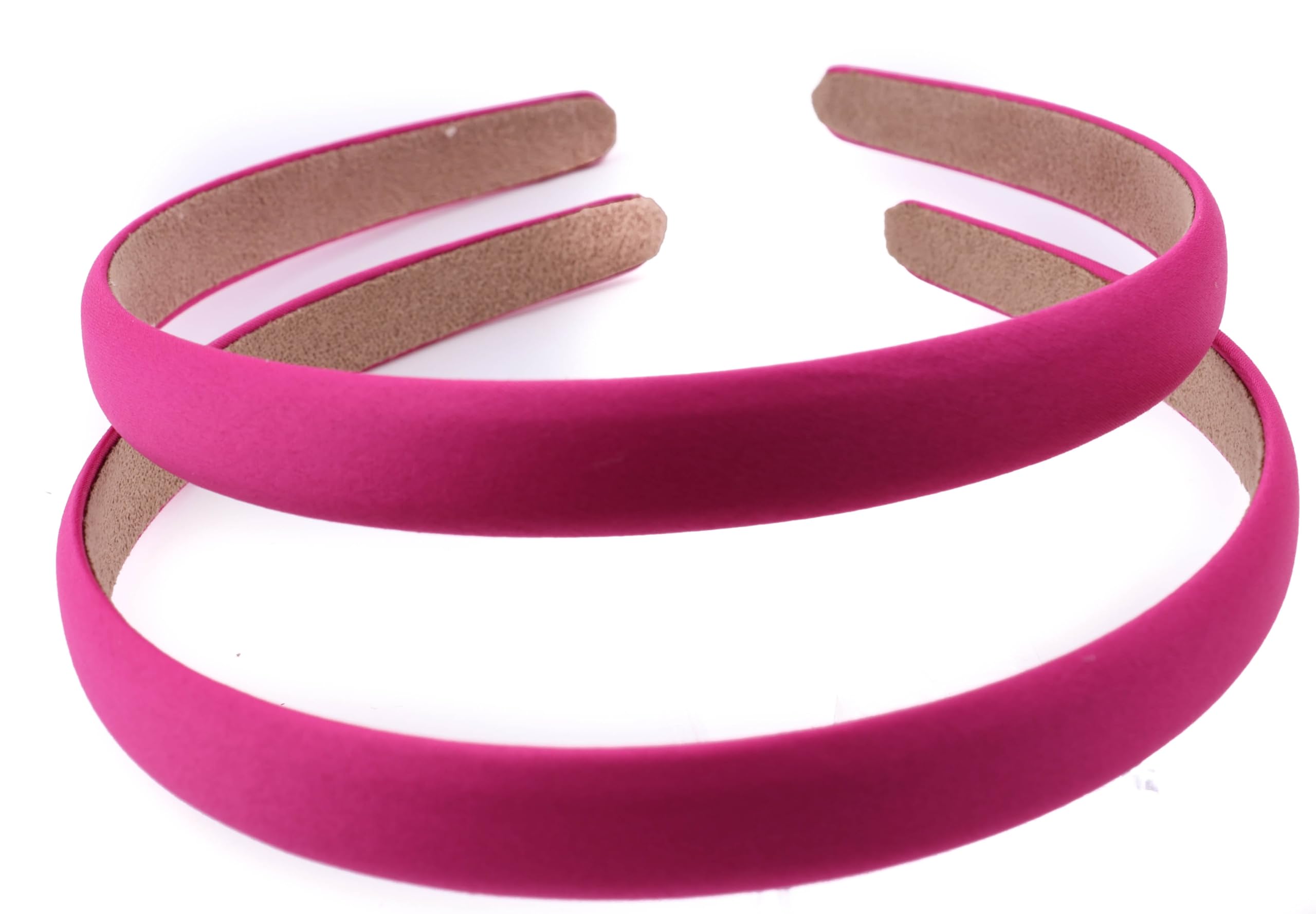 Mytoptrendz 2 PK Luxury Headbands Slim Alice Band Hair Band Plain Narrow Hairbands with Non-Slip Grip for Women Girls Classy Elegant Accessory (Fuchsia