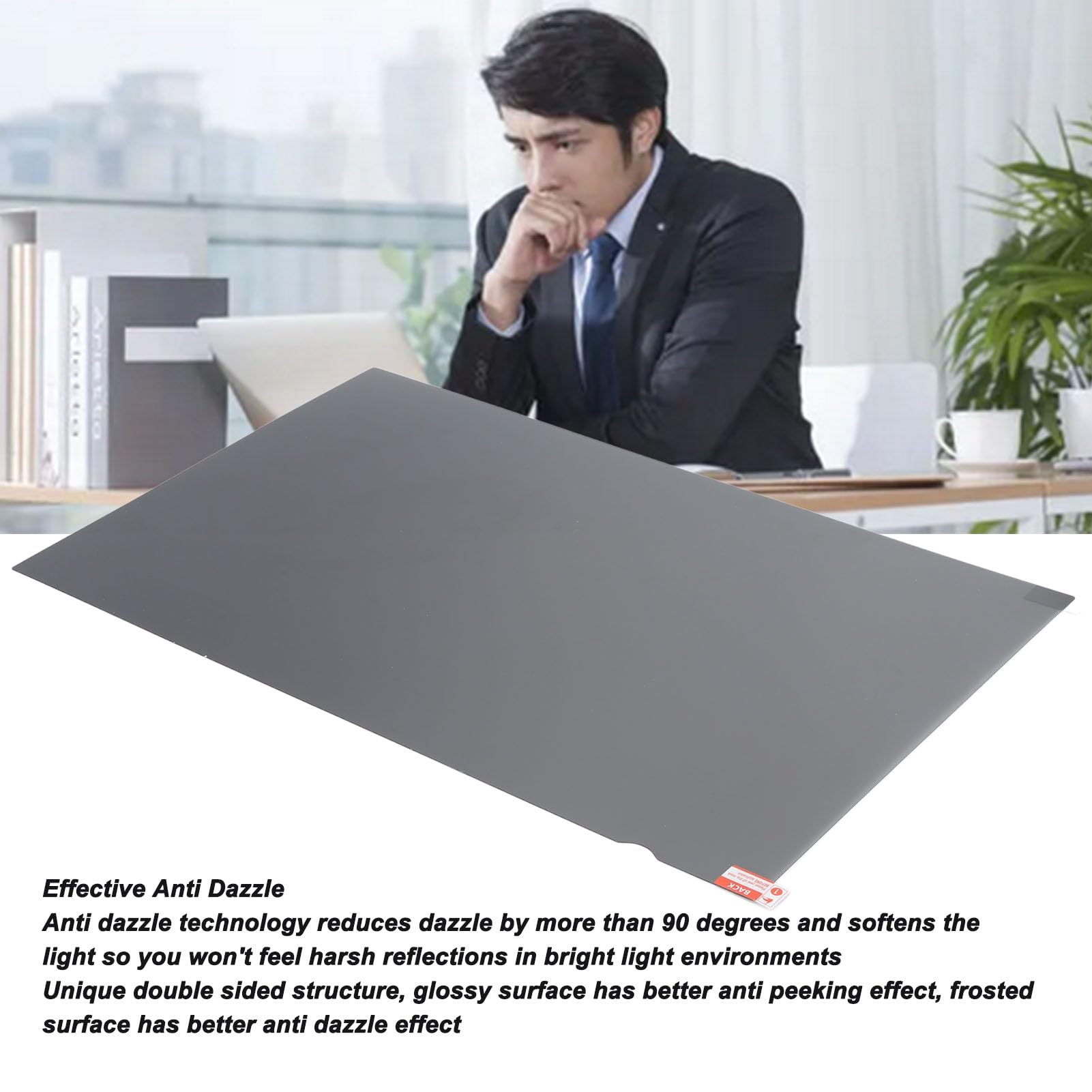 ANGGREK 19 Inch Laptop Screen Filter, Professional Prevents Dazzle Laptop Screen for Office