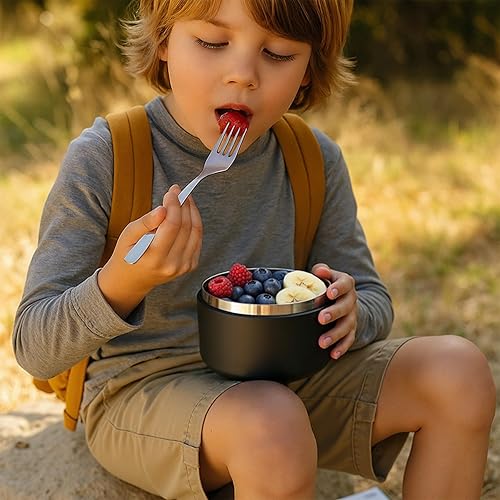 Miniatura 22 de Termo de sopa de 12 onzas para comida caliente para niños, tarro de comida aislado al vacío, termo de sopa sin torsiones para comida caliente