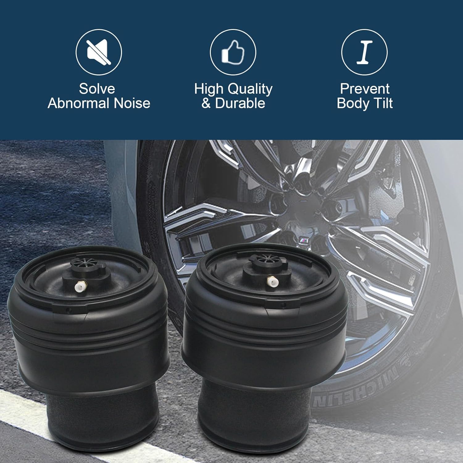 2 x suspensión neumática trasera izquierda + derecha de repuesto para X5 E70 F15 F85 X6 E71 E72 F16 F86 2006-2019 accesorios de coche # 37126795014 37126795013