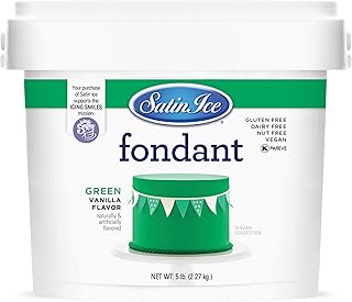 Satin Ice Fondant for Cake Decorating, Green (5 Pound)