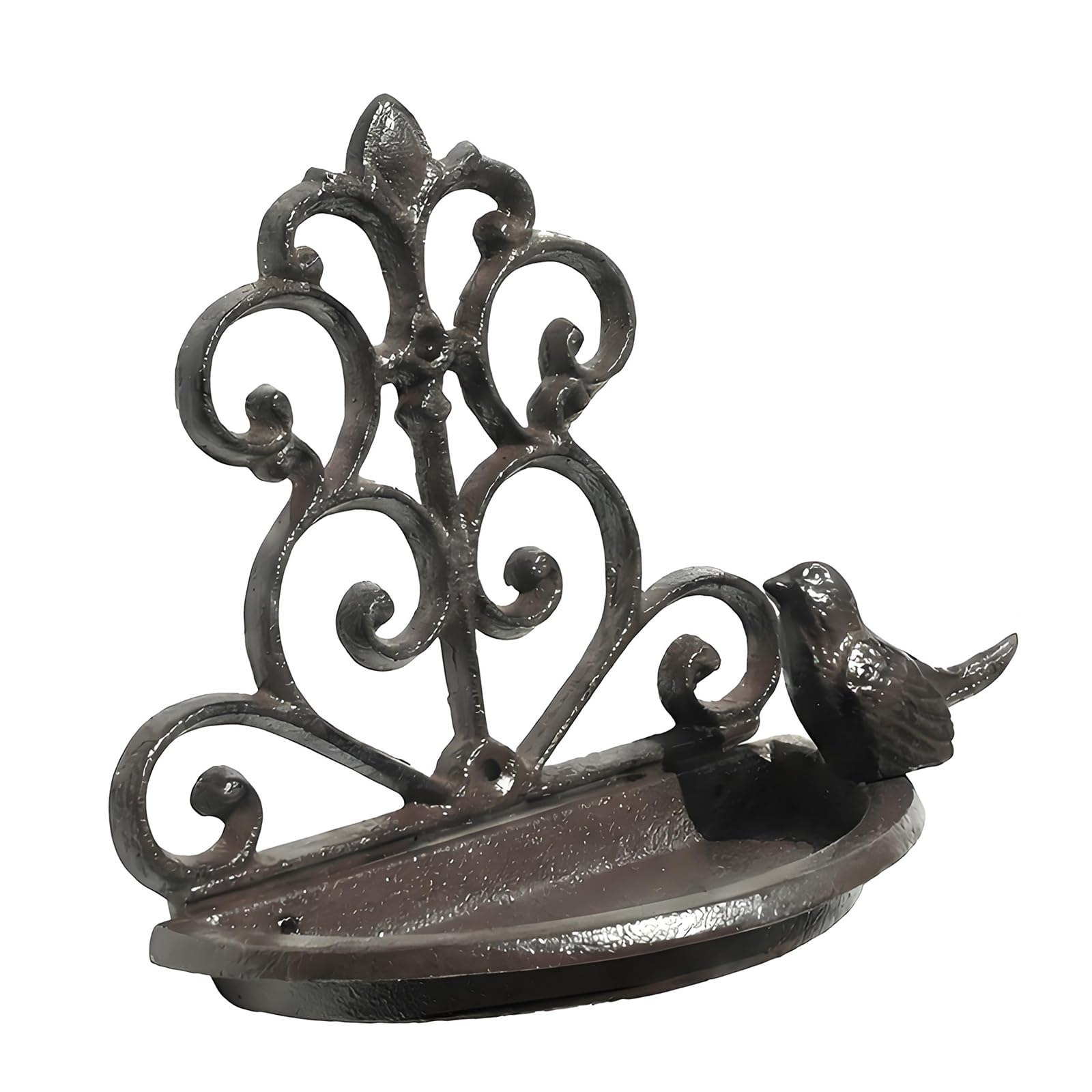 Hredyqw Nordic Styles Cast Iron Bird Feeder Wall Mounted Wild Bird Feeding Station Ornaments For Garden Balcony Yard