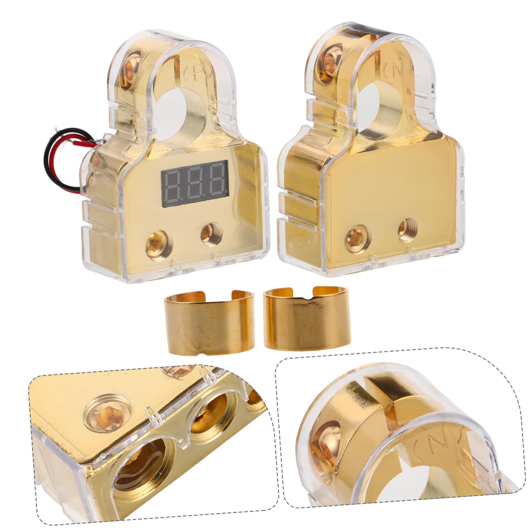 Abaodam Cosse de Batterie Voiture en Alliage de Zinc, 1 Lot, Compatibilité, Installation Facile, pour Remplacement de Batterie et Modification Audio Auto