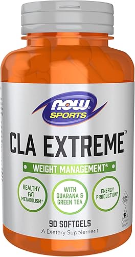 Miniatura 1 de NOW Sports Nutrition CLA Extreme ácido linoleico conjugado con guaraná y té verde 90 cápsulas blandas