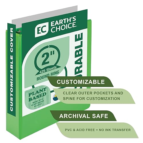 Vista 43 de Samsill - Carpeta Earth's Choice™ de 3 anillos redondos de 3 pulgadas, hasta 25 % de plástico de origen vegetal, respetuosa con el medio ambiente