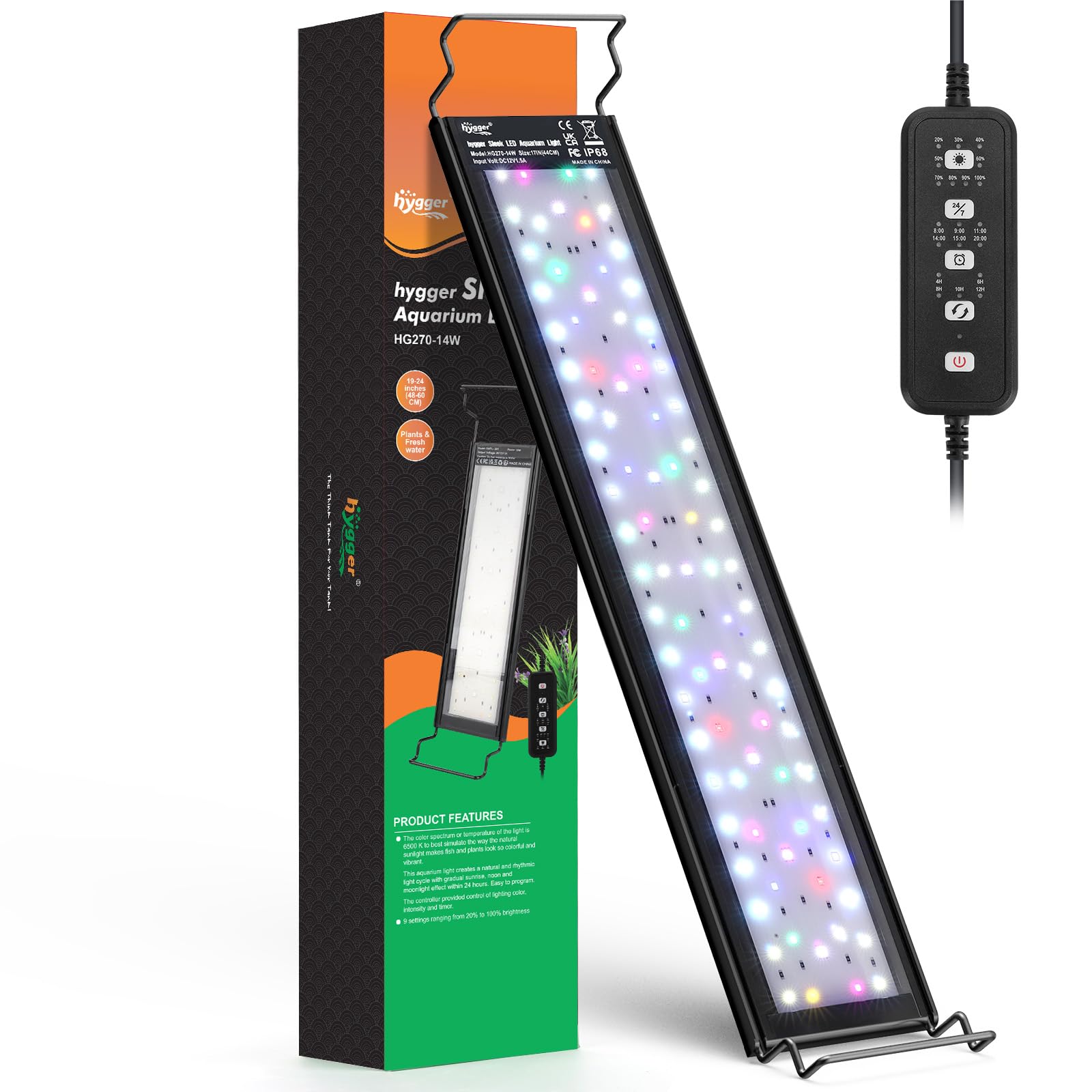 hygger Small LED Aquarium Light 24/7 Cycle Fish Tank Light with Timer Adjustable Brightne…