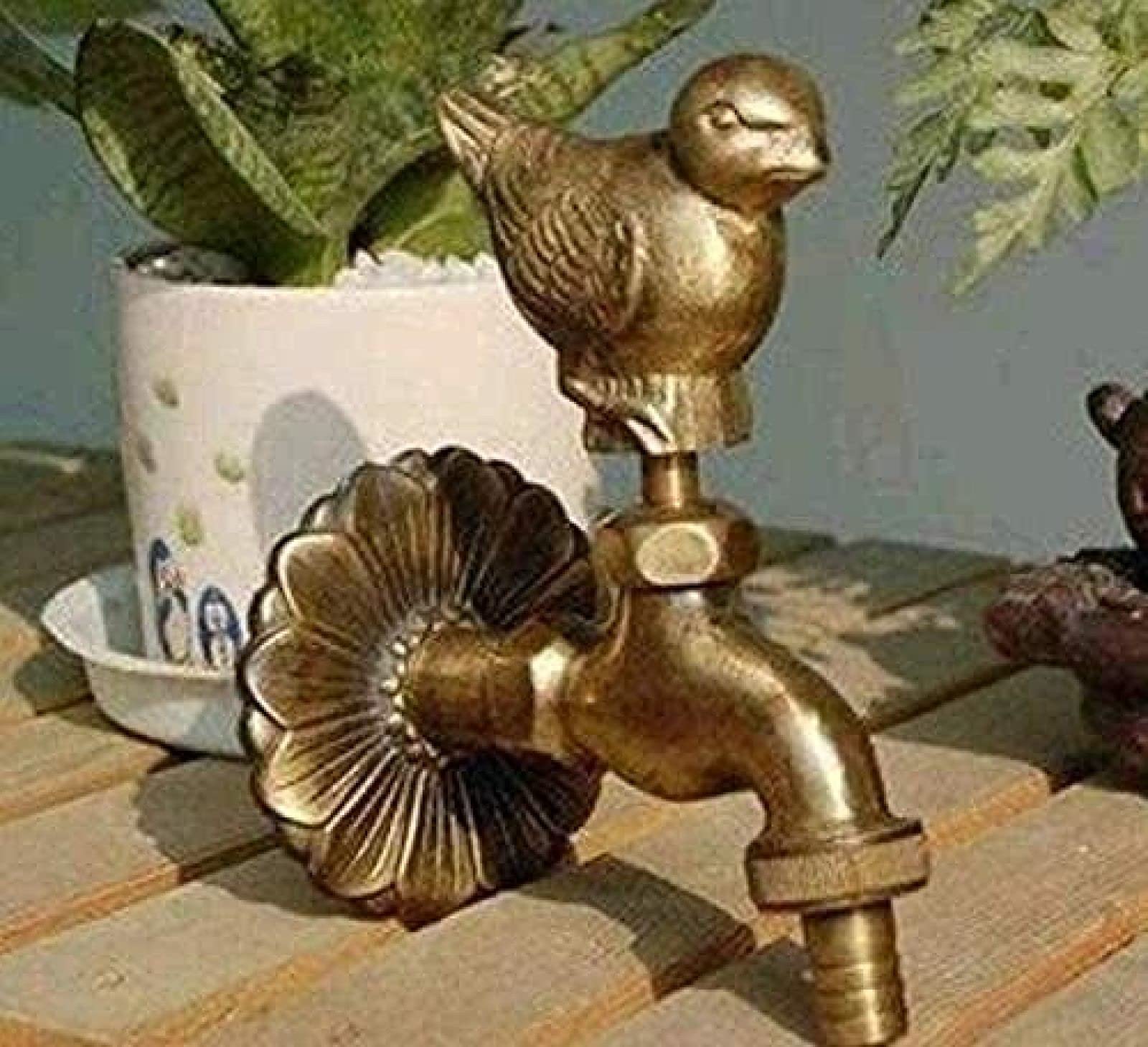 Rubinetto da giardino decorativo Rubinetto da esterno Rubinetto da giardino a forma di animale rurale con bronzo antico