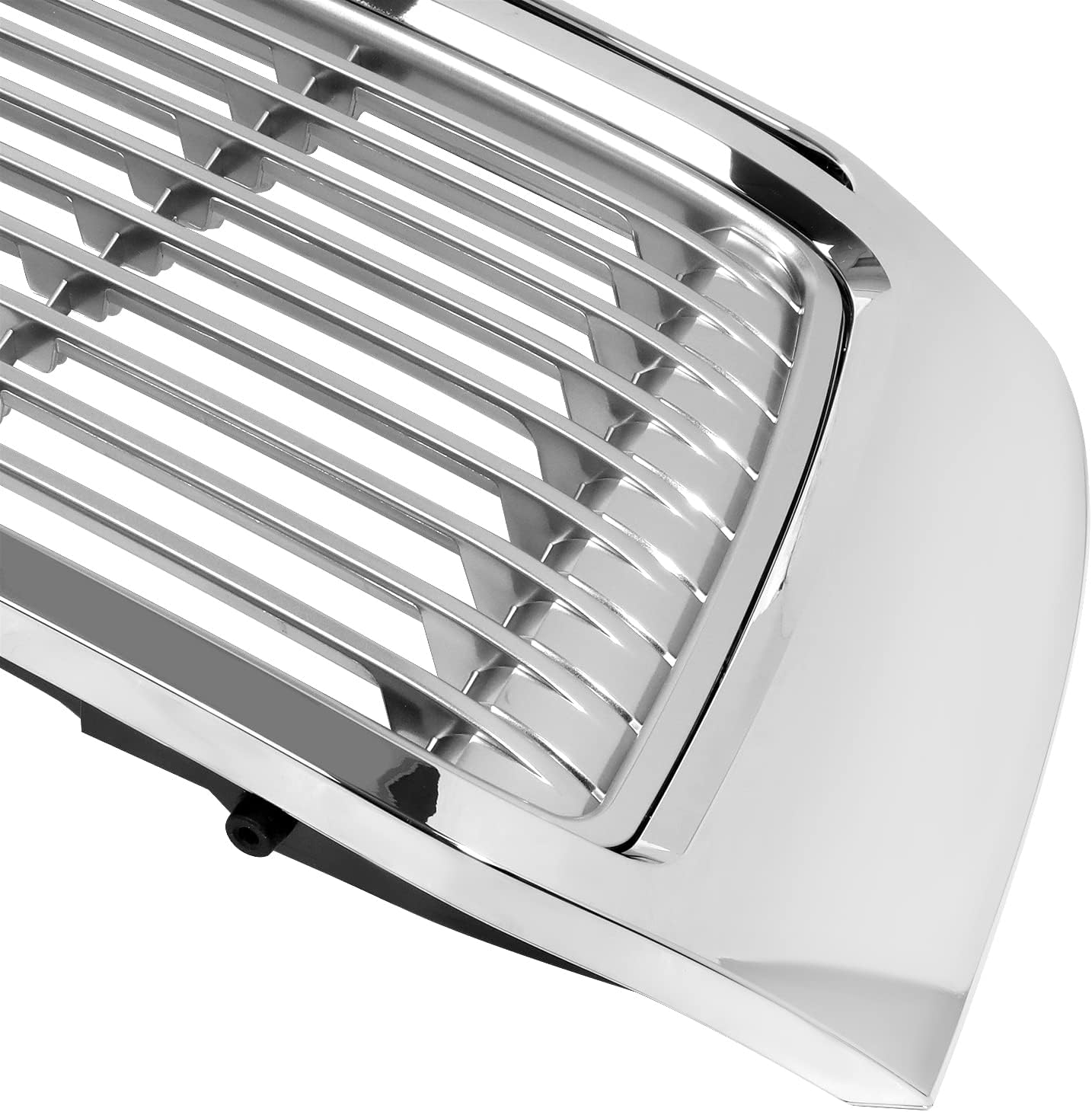 DNA MOTORING Factory Style Chrome Horizontal Slats & Badge Slot Grille Grill Compatible with 10-13 Toyota Tundra, Chrome, OEM-GR-TO1200338