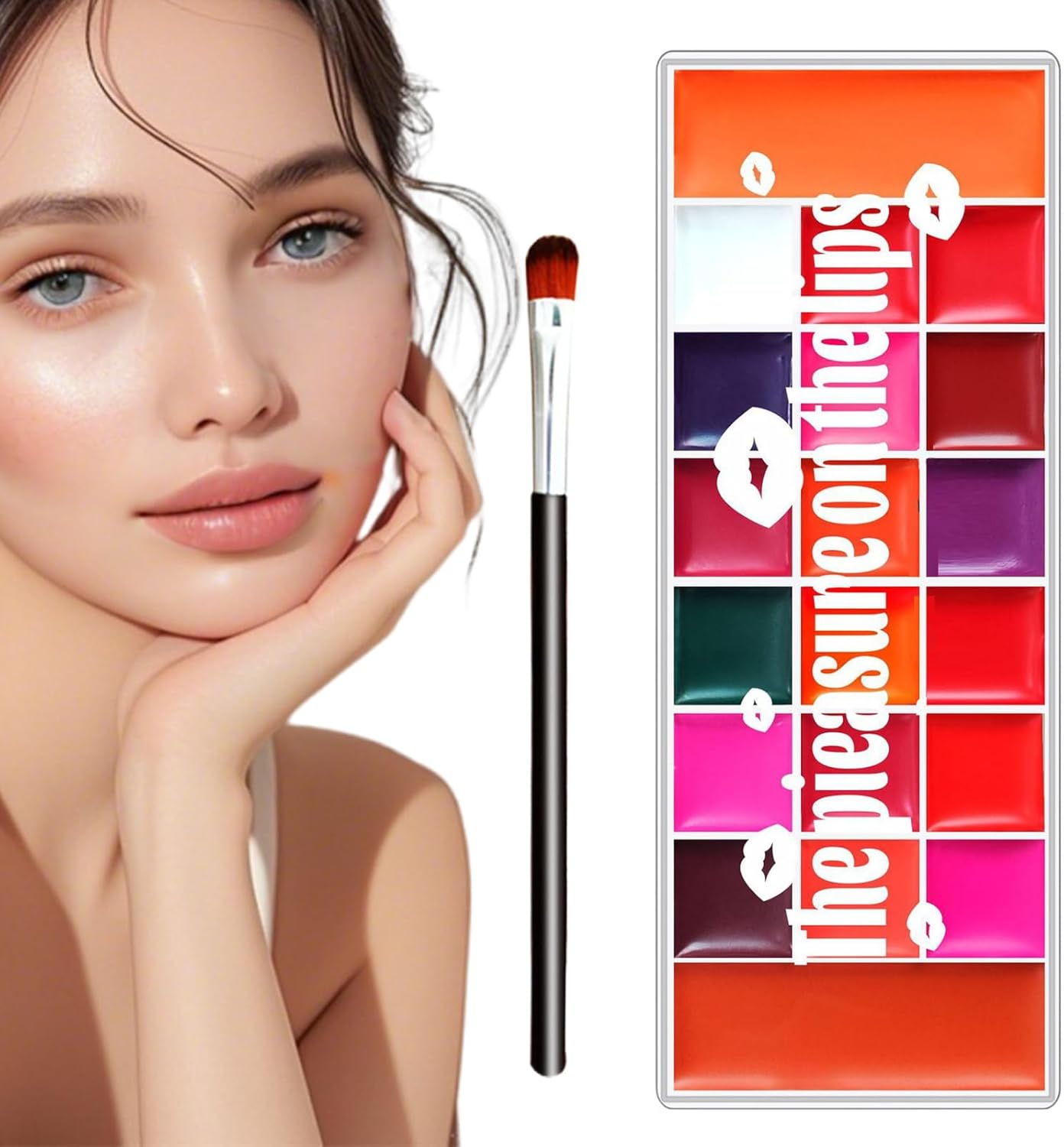 Lip Gloss Color Palette – Waterdichte lipkleurset | Lip Palette 20 kleuren | Romige lipgloss voor podium | Make-up voor langdurige make-up voor bruiden, lippalet voor bruiloft uiterlijk