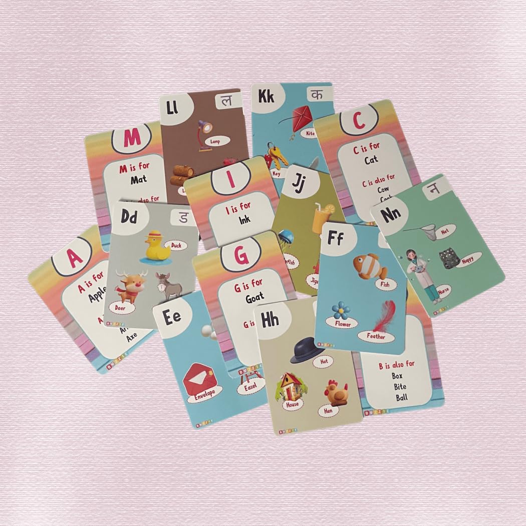 Buzzie - Phonics Flash Cards/Alphabet (ABC), Flashcards for 2-8 yrs Old, Kindergarten, Preschoolers | My First Phonics flashcards | flashcards | ABC Letters | Hindi Phonics Sound (B0D9WMF7J4) Amazon Price History, Amazon Price Tracker