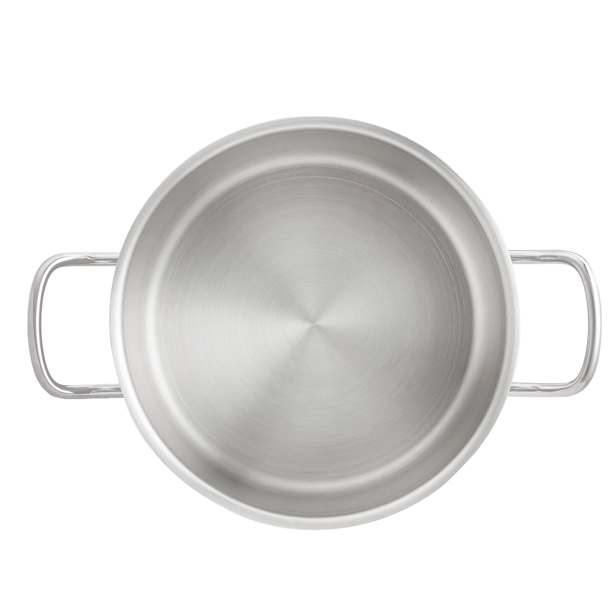 Amazon Basics Marmite avec couvercle Acier inoxydable avec revêtement aluminium 9.5 litres, Argenté