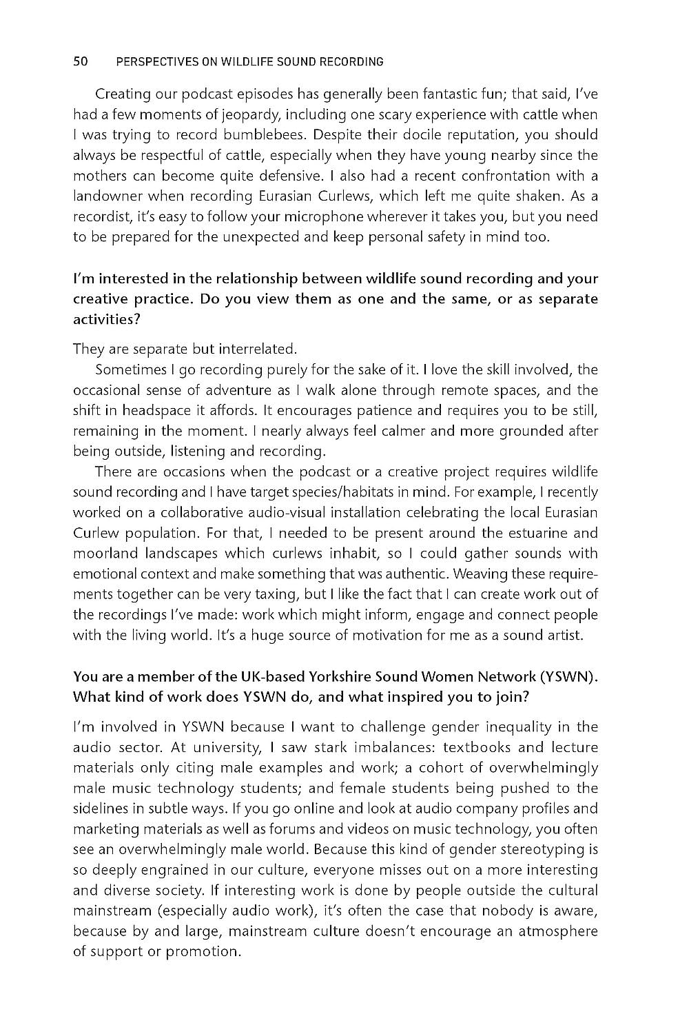 Perspectives on Wildlife Sound Recording: An Overview of Modern Practice