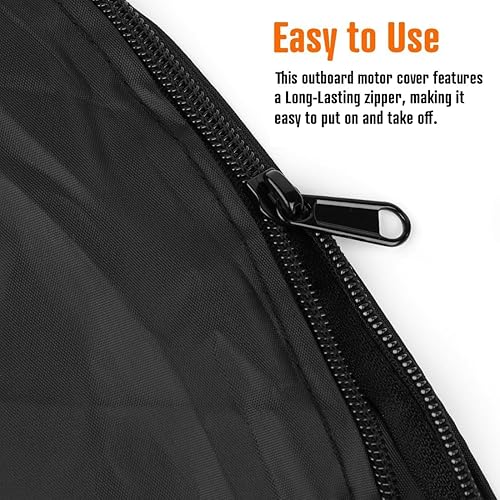 Miniatura 3 de iCOVER - Fundas para motor fuera de borda, cubierta de motor de barco completo remolcable, impermeable, resistente, tela Oxford, cubiertas de motor