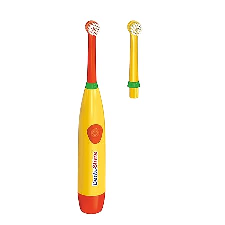 DentoShine Power Toothbrush for Kids (Yellow (with 2 Duracell Chhota Power batteries))