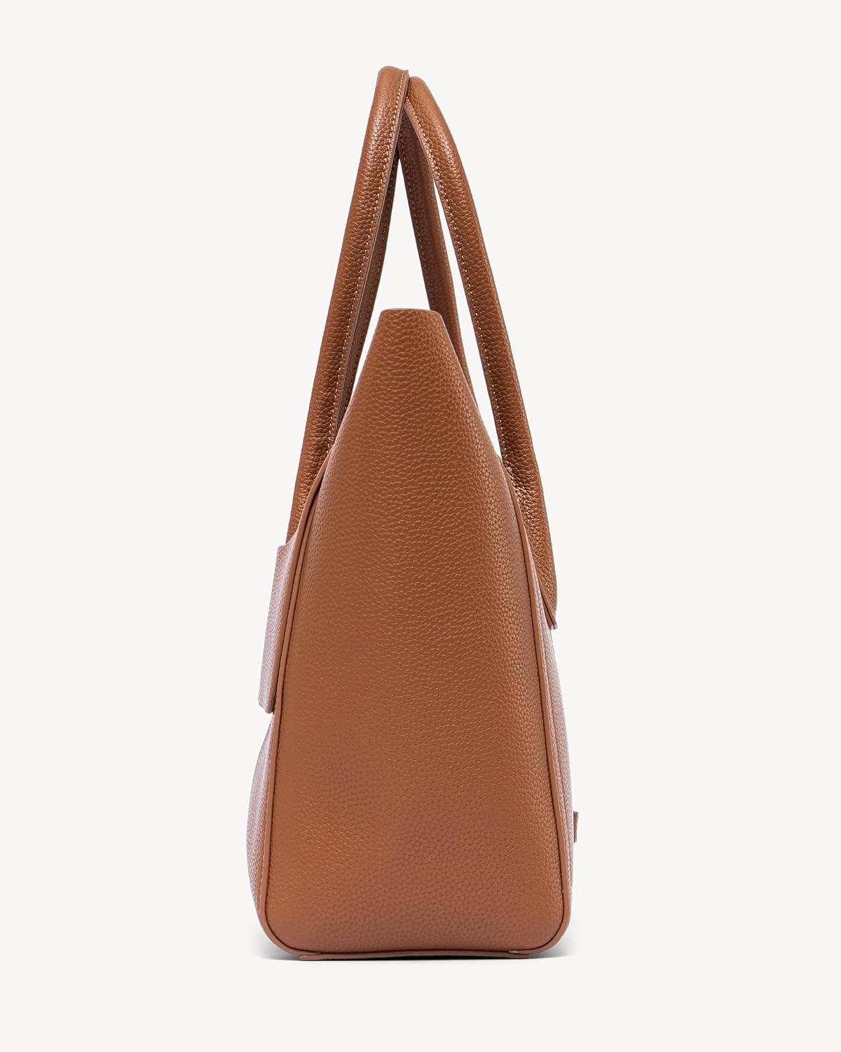 NEWBELLA Women's Vegan Leather Tote Bag, Large Capacity Bag, Vintage Hobo Shoulder Purse with Top Handle for Daily & Work (Brown Tote) - Image 4