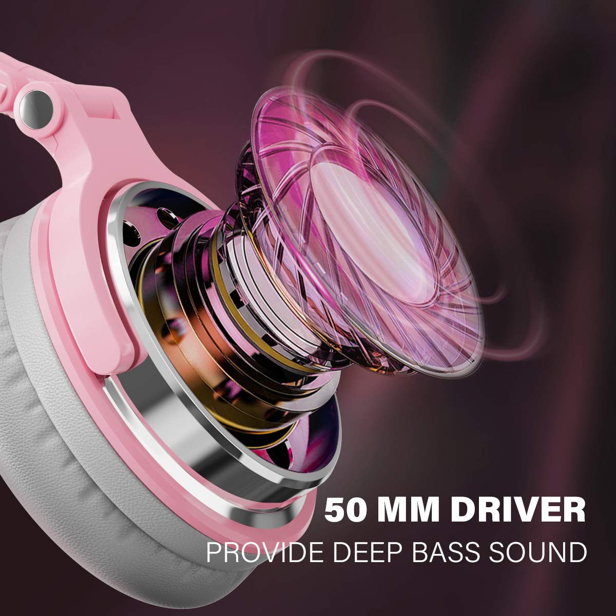 OneOdio Pro10 Cuffie Over Ear Cuffie Cablate con Shareporte Microfono Jack 3,5 mm e 6,35 mm Cuffie perRegistrazione Mixaggio, Monitoraggio in Studio, DJ, Chitarra,Podcast, Cellulare, PC Rosa