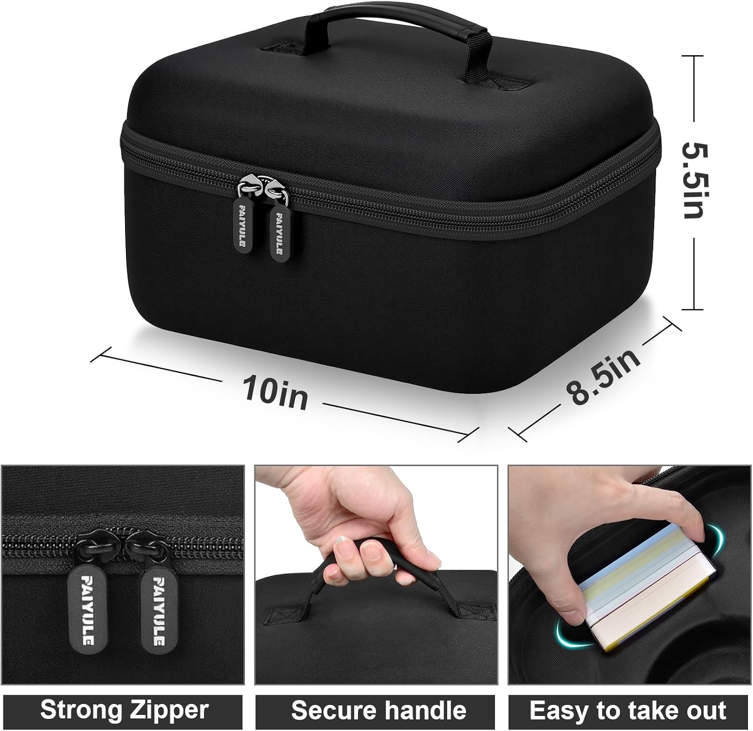 PAIYULE Drawing Robot Carrying Case for RIVGOT for ERYMCS for NAUQUOHZ for Dysh, Universal Voice Interactive Educational Drawing Machine Box with Mesh Bag & Groove for Drawing Cards & More (Case Only)