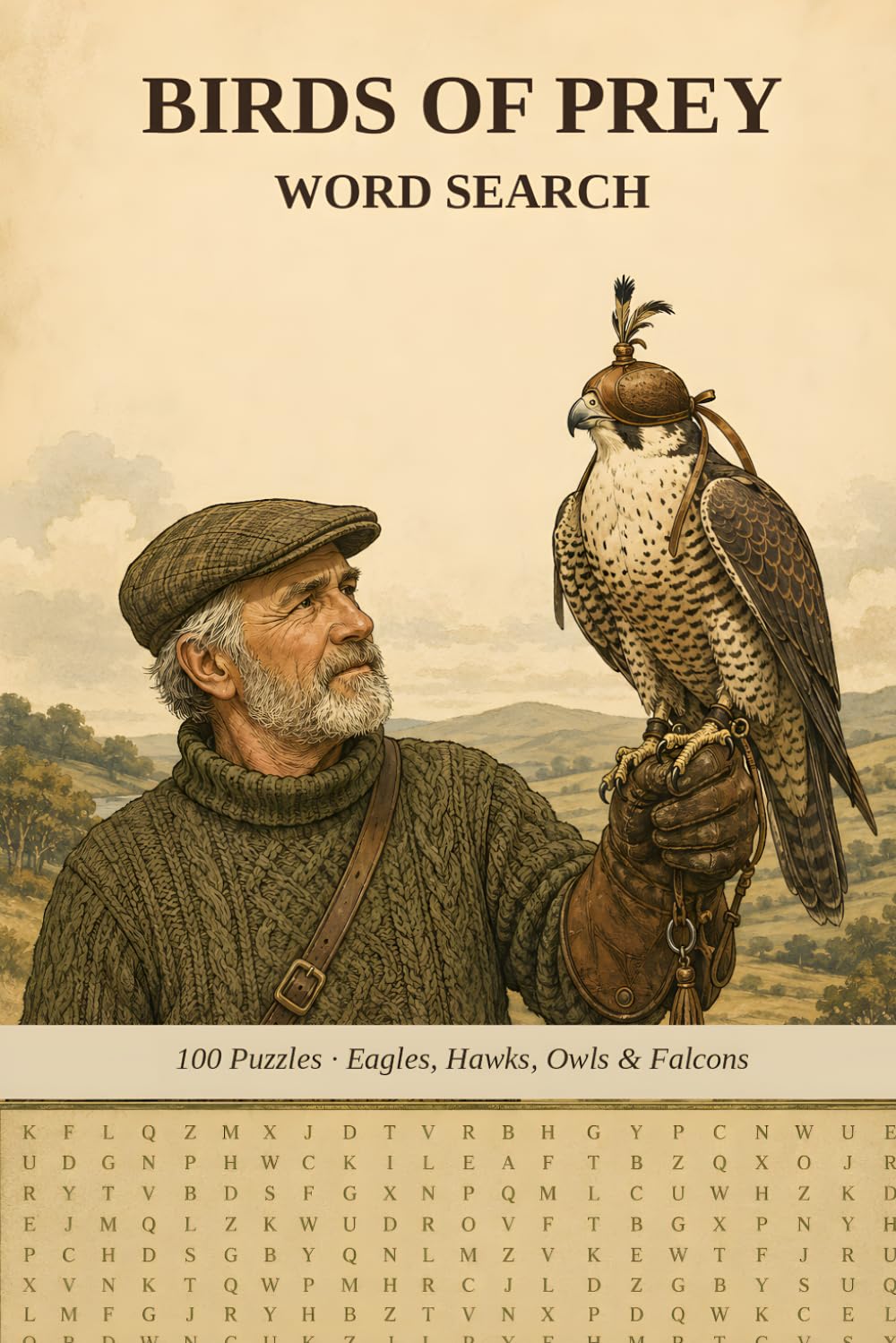 Birds of Prey Word Search: 100 Large Puzzles of Eagles Hawks Owls Falcons and Raptors for Adults and Bird Lovers