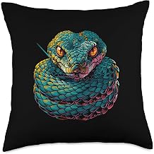 Pit Viper Snake Throw Pillow