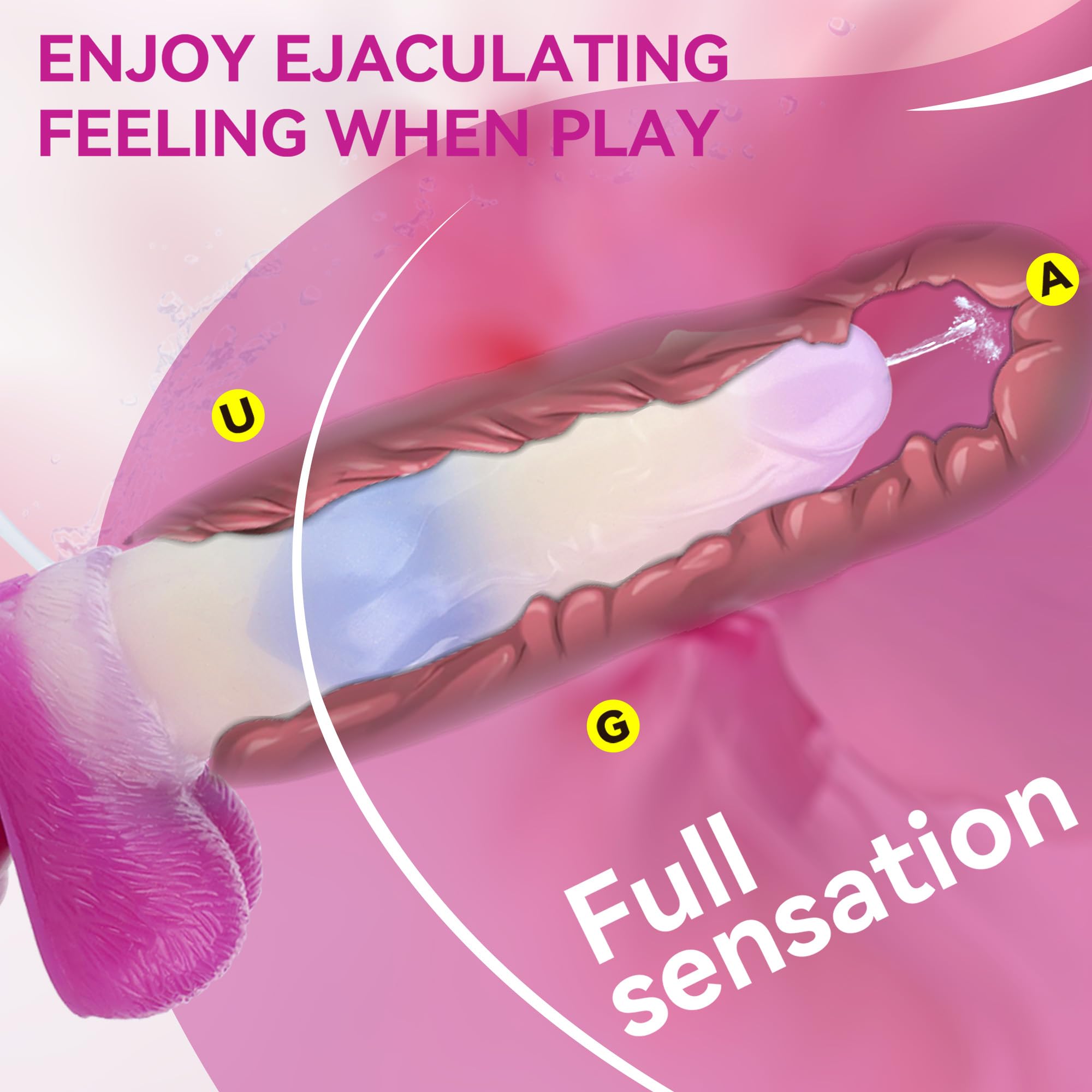 Squirting Dog Dildo Silicone 8.19'' Realistic Animal Dildos with Suction Cup Dragon Dildo Canine Dildo Anal Toys for Couples Women Strap On()